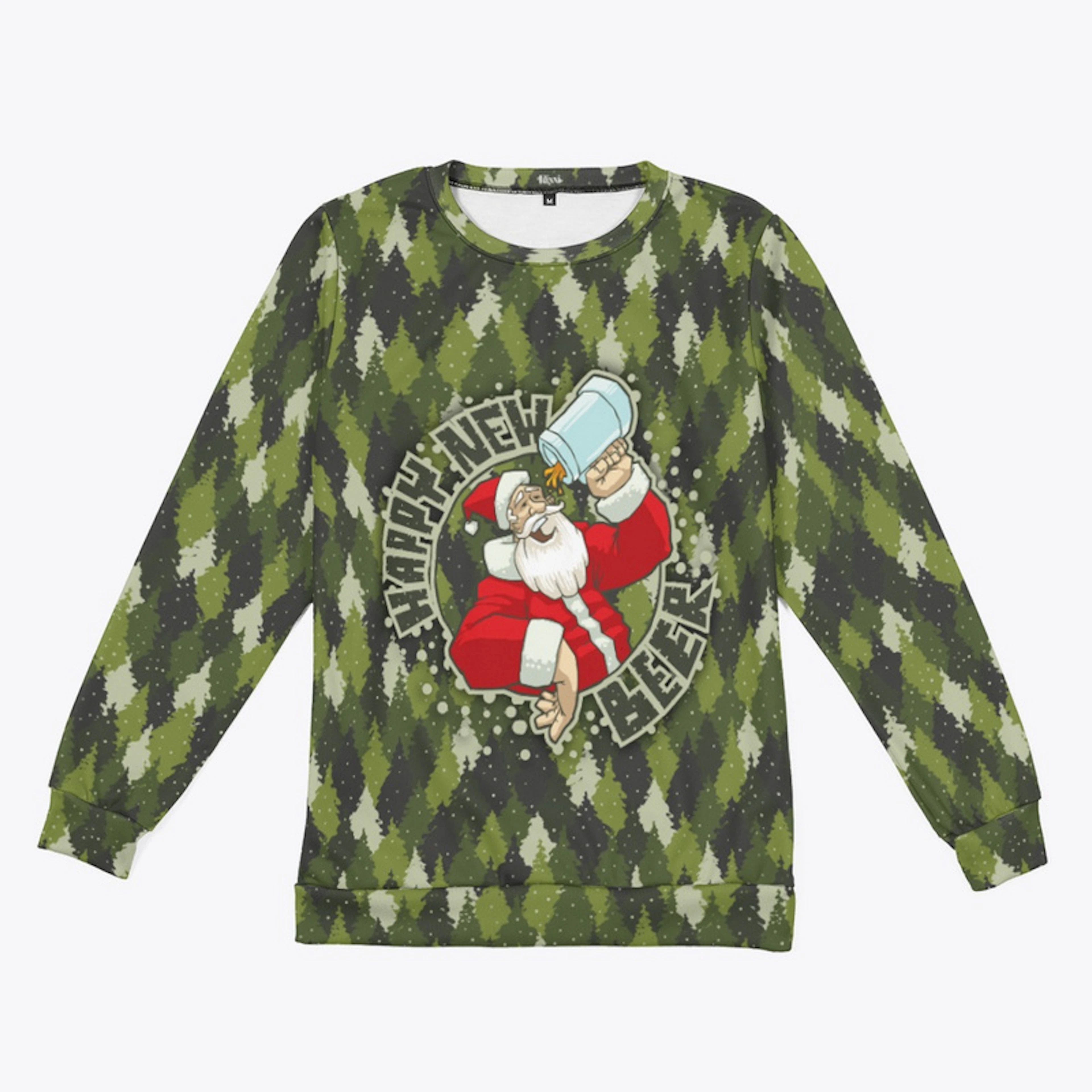 Santa Claus Ugly Christmas Camo Sweater