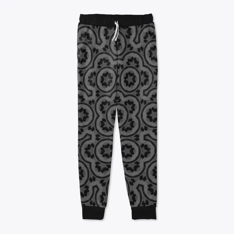 Psychedelic Floral Graphite Gray