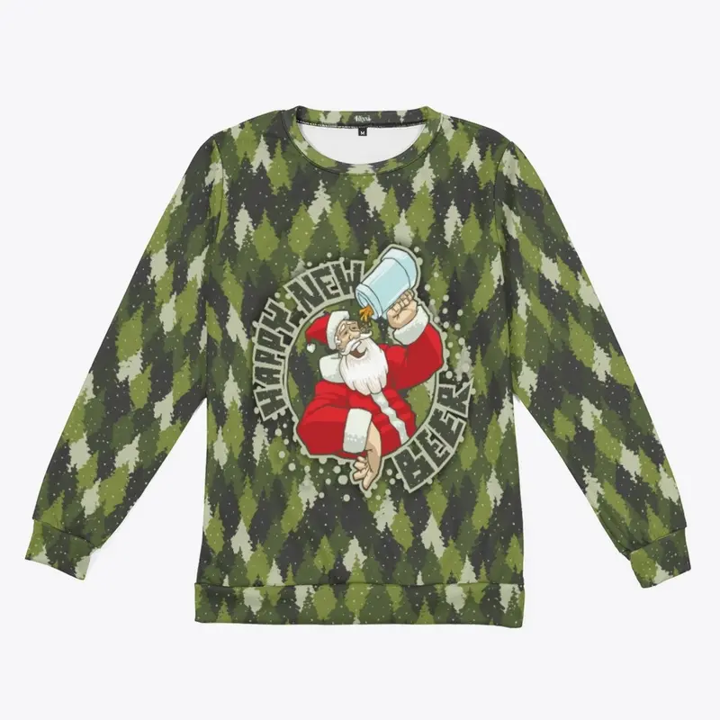 Santa Claus Ugly Christmas Camo Sweater