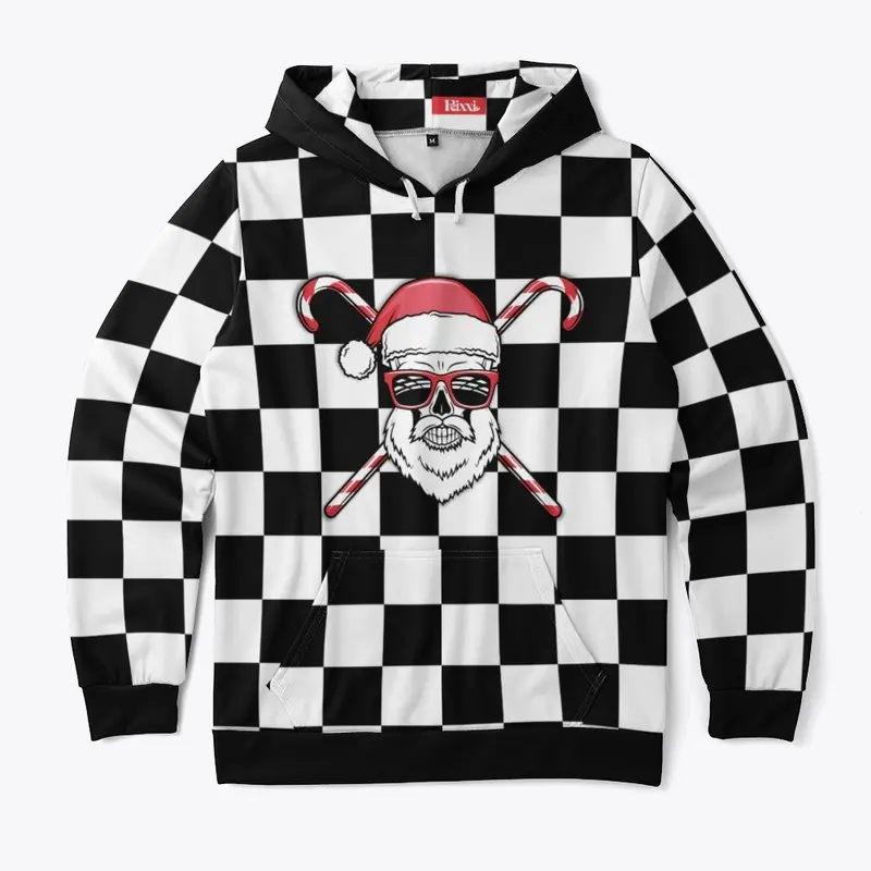 Skull Ugly Christmas Merry Checkers