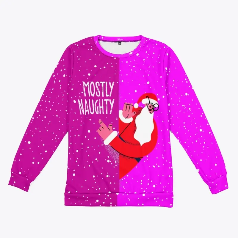 Mostly Naughty Ugly Christmas Pink